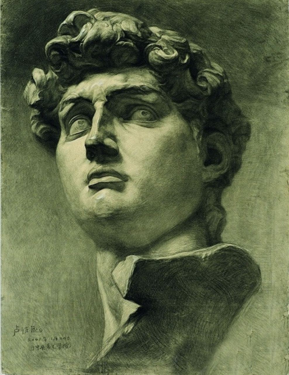 老派石膏头像欣赏,造型稳重,值得学习! #美术生# #素描石膏像# #素描