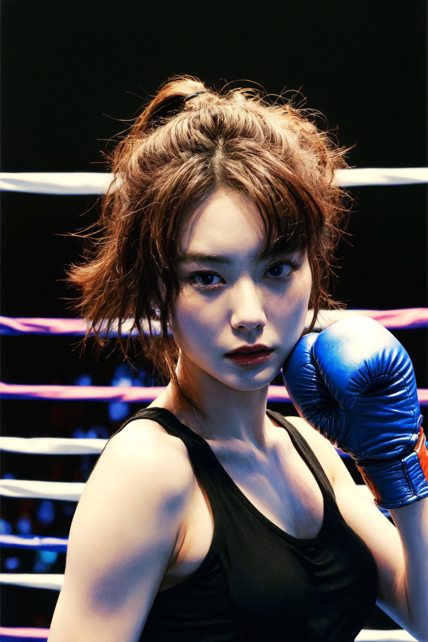 ai美图-酷酷的拳击女孩#ai绘画# #ai