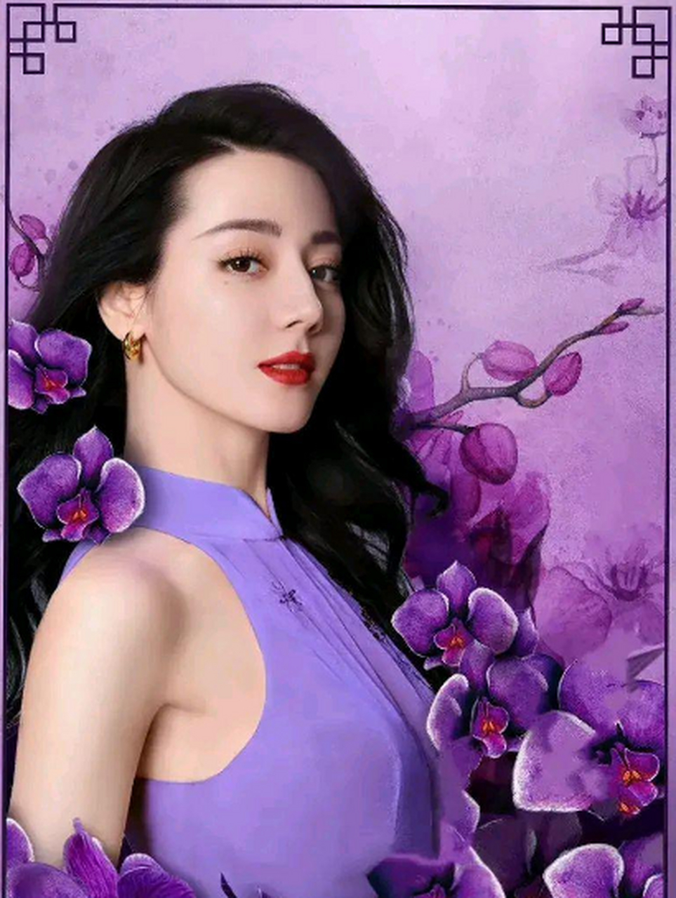 发现力士镜头下的迪丽热巴好多都是紫色礼服,不知道今天会是什么造型