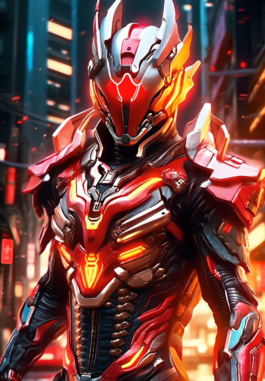 赛博朋克,#赛博朋克##图片##壁纸##机甲##二次元##骑士