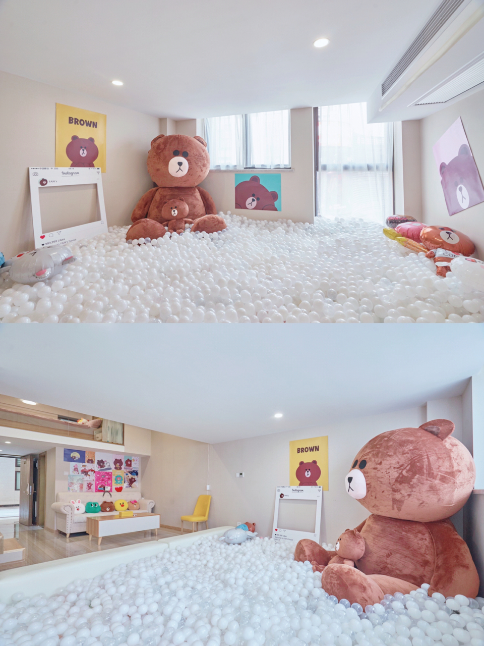 人均90杭州loft民宿 超大海洋球池布朗熊 这家海洋球民宿是新上不久的