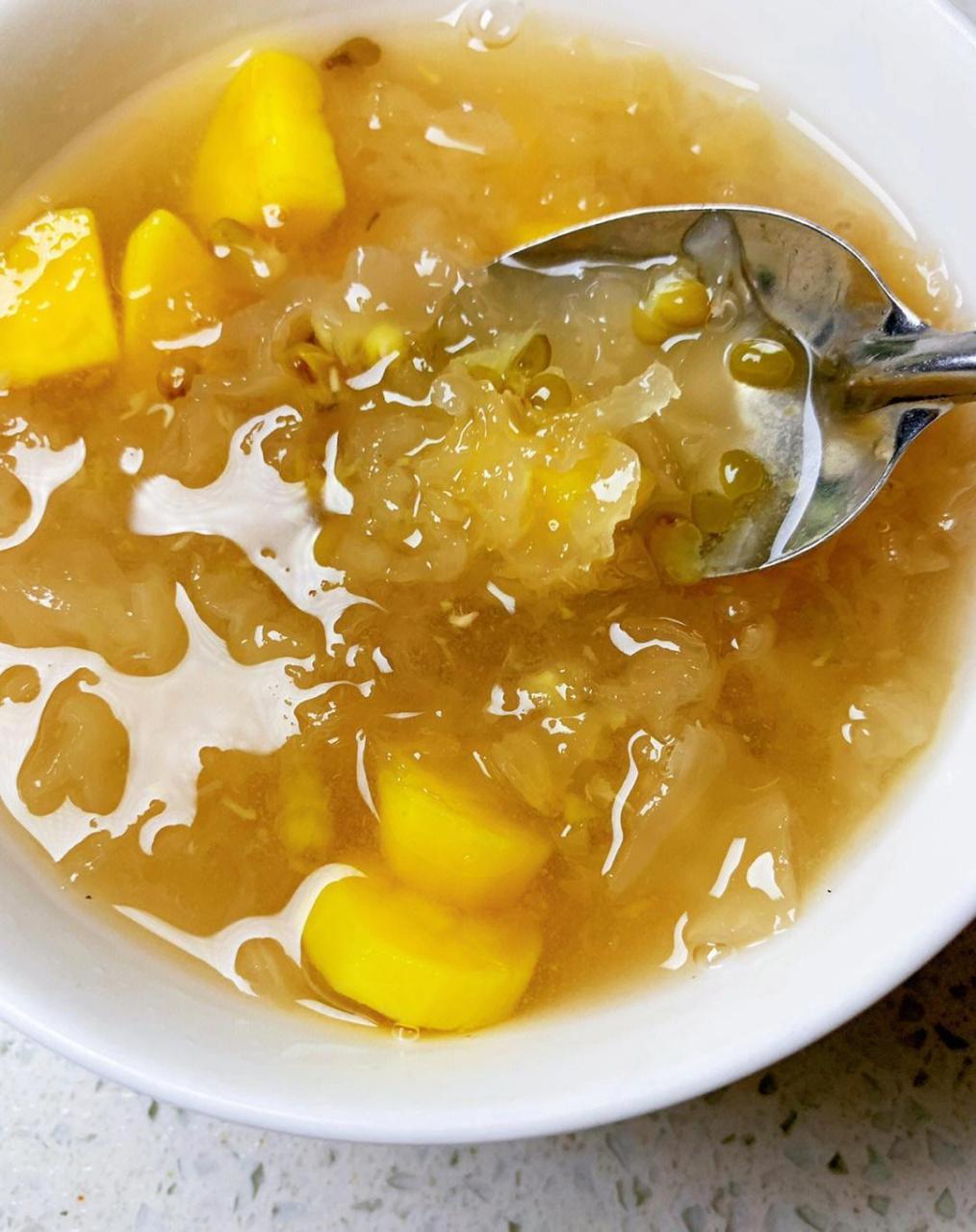 夏日降暑必备的银耳红薯绿豆汤6015超好喝91|这天实在太热!