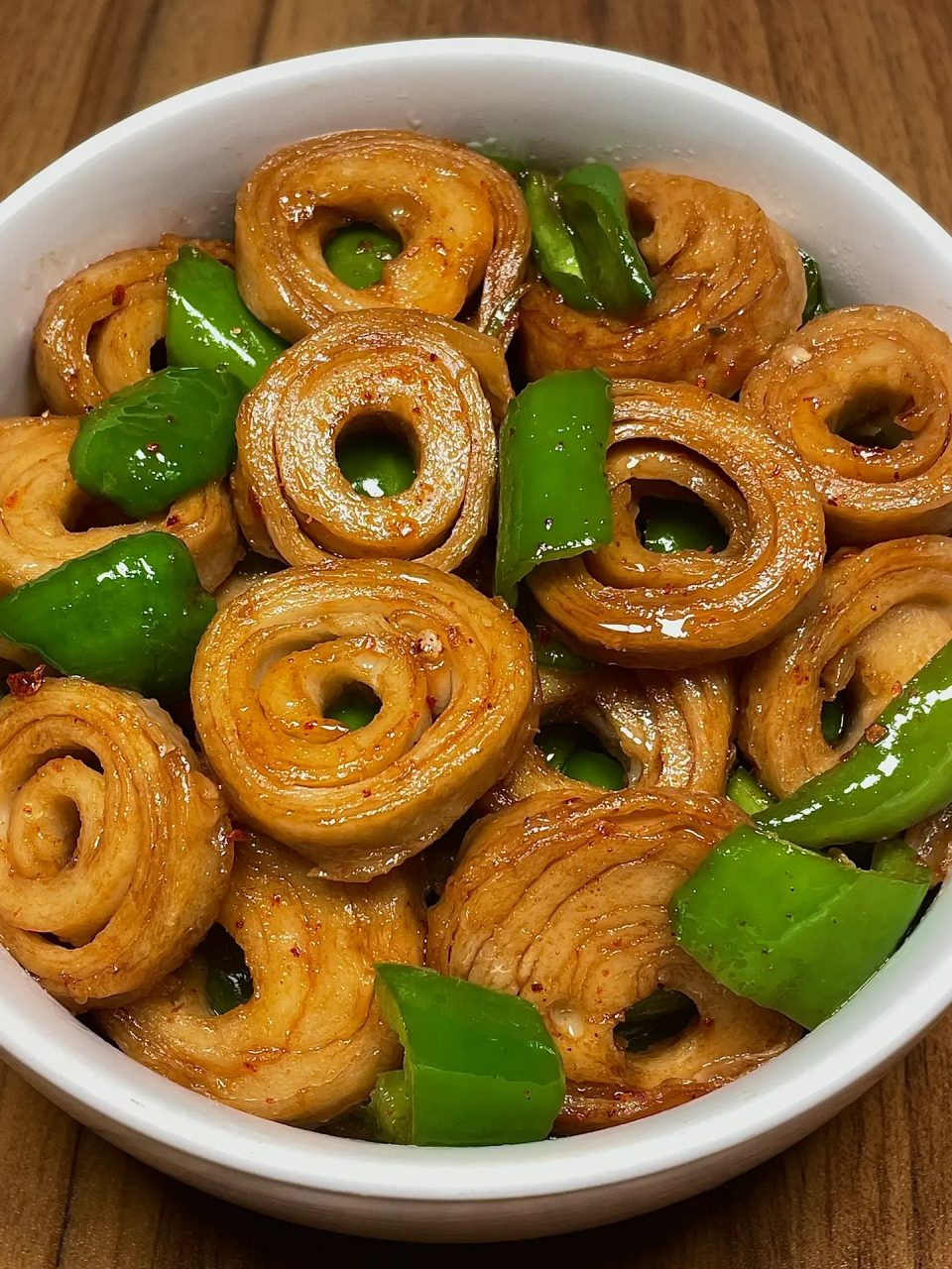 青椒炒面筋这样做巨好吃!