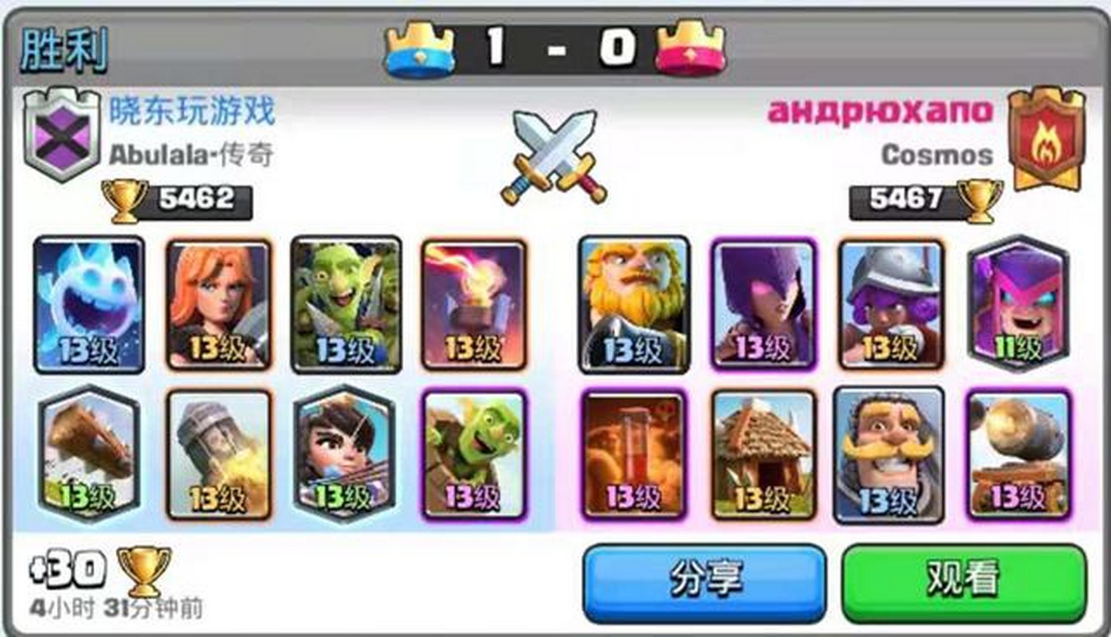 假卡组4 最后这套也很犀利,哥布林小屋做持续输出,再用皇家巨人进行