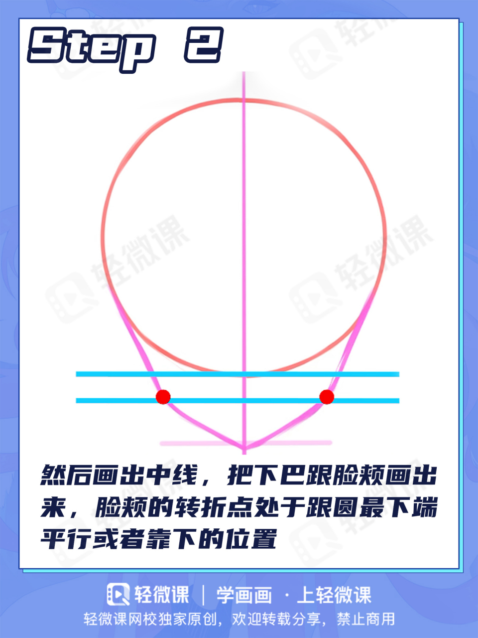 动漫人物正脸怎么画图片