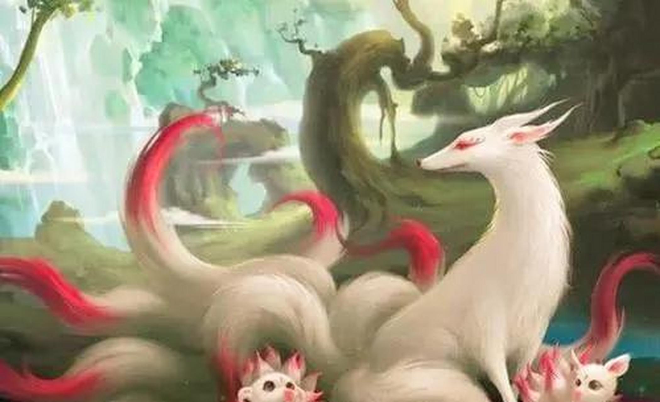 古时候,有对樵夫夫妇在山上砍柴,抓到了两只小白狐.