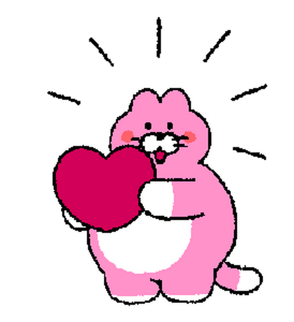 line表情包丨粉色胖猫咪表情包2.