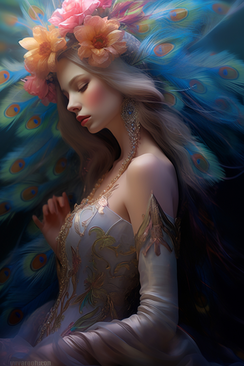 请称呼我为孔雀女王吧!#ai美女