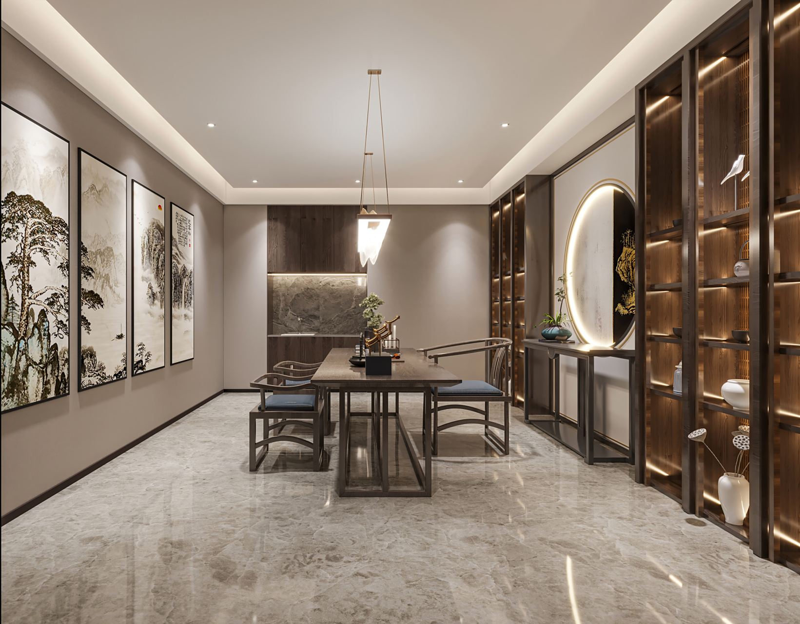 茶室装修效果图分享~#南京装修公司# #茶室装修