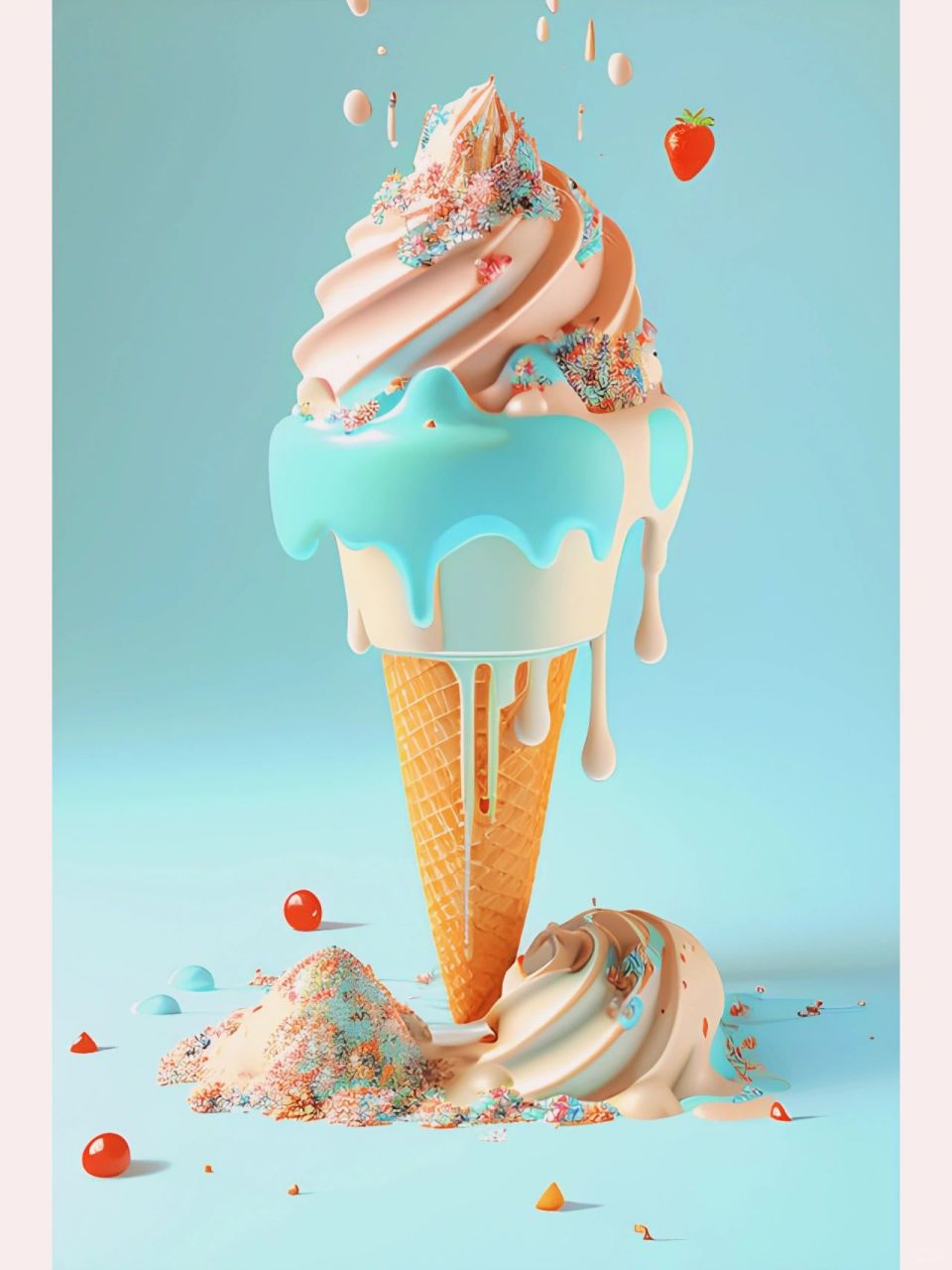 五彩冰淇淋!