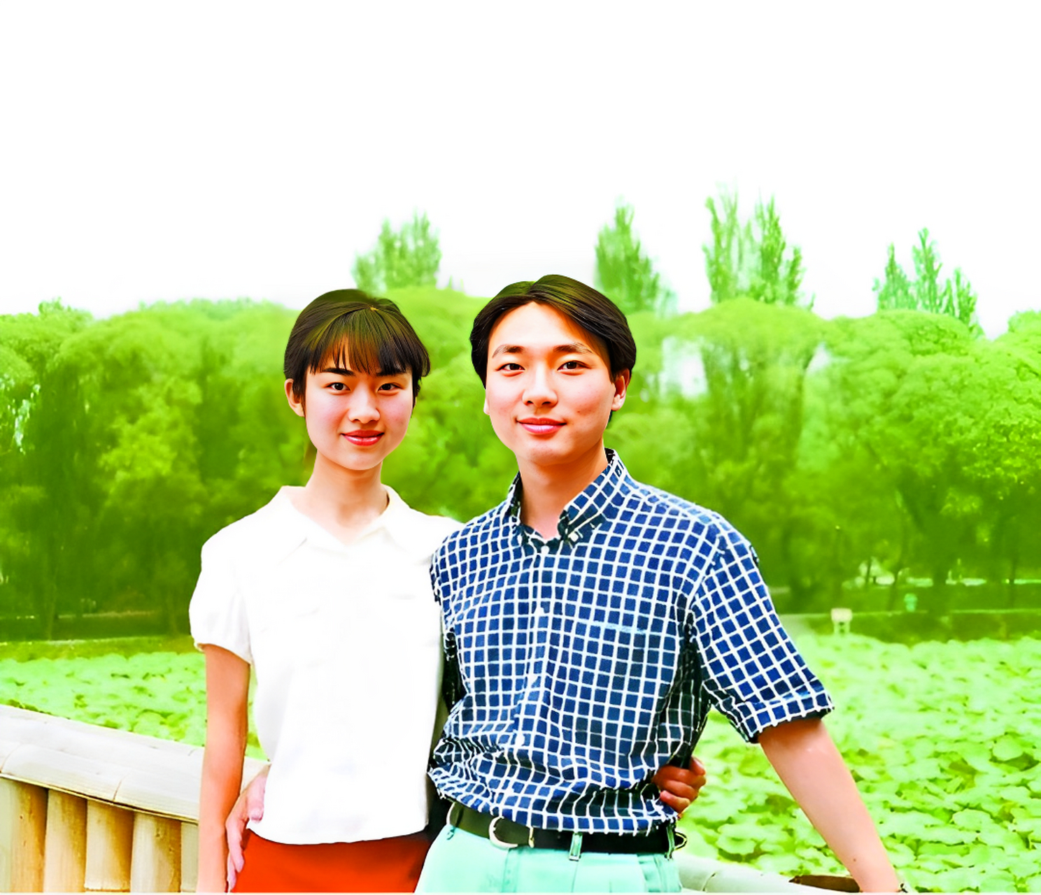 1999年,康辉与刘雅洁的珍贵合影,他们是中国传媒大学特·校友,康辉比