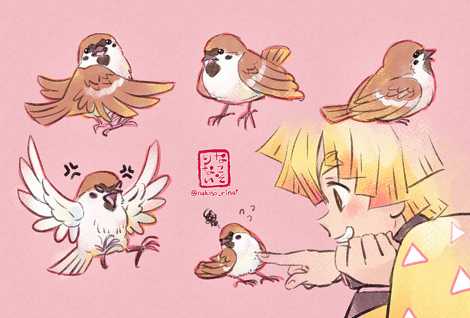 鬼灭之刃# #经典动漫# 鬼灭之刃:啾太郎简直太可爱了!