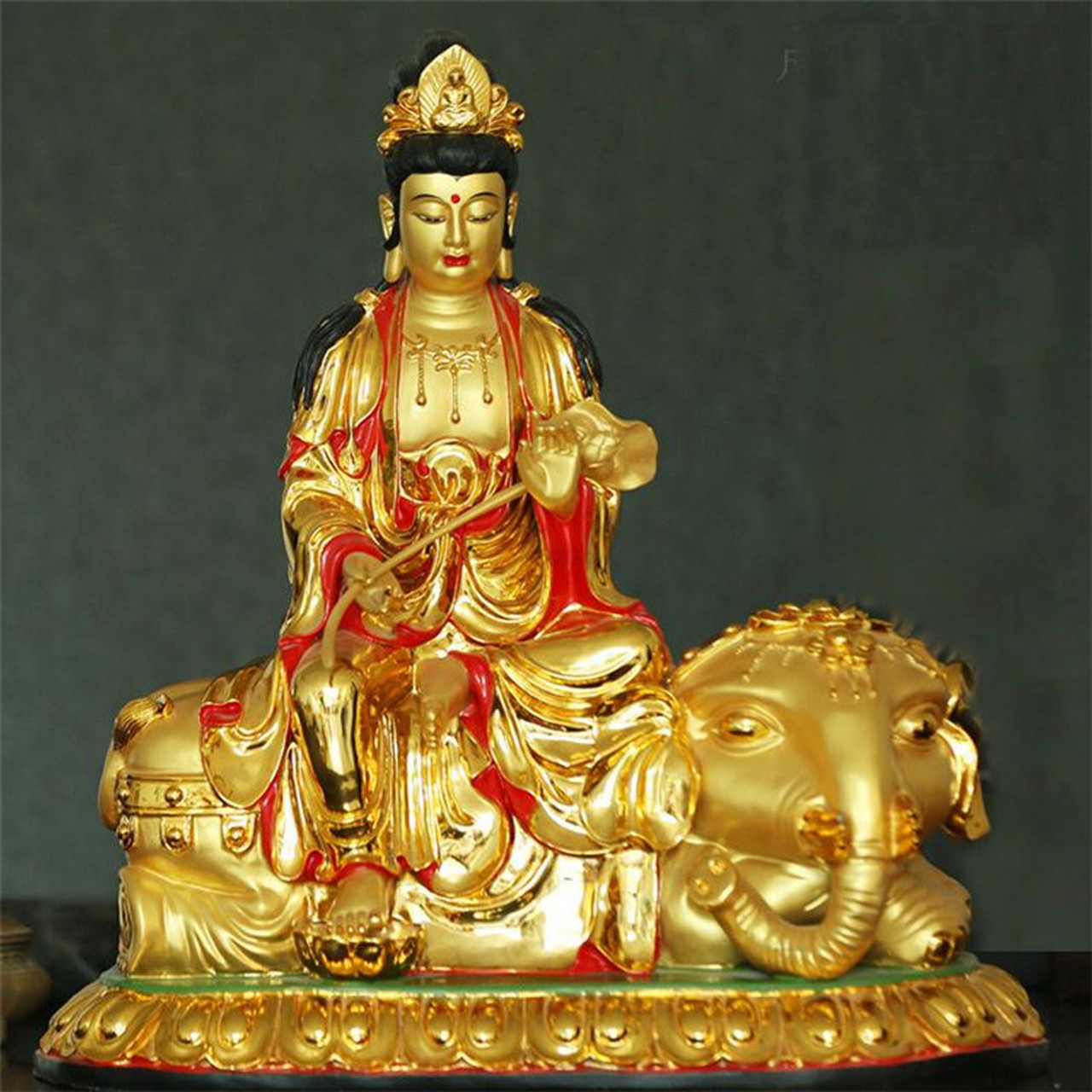 文殊菩萨铜像 寺庙铜佛像文书普贤菩萨 1米5文殊菩萨铜佛像  2米文书