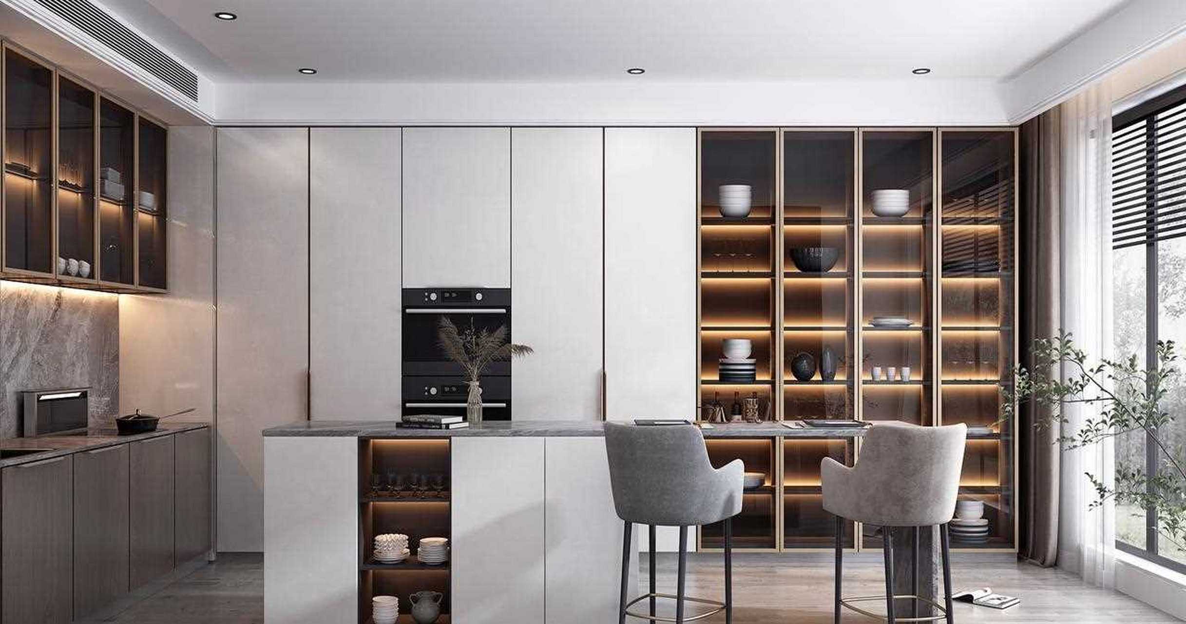 开放式厨房加餐厅一体,这样设计设计感十足[嘿哈]