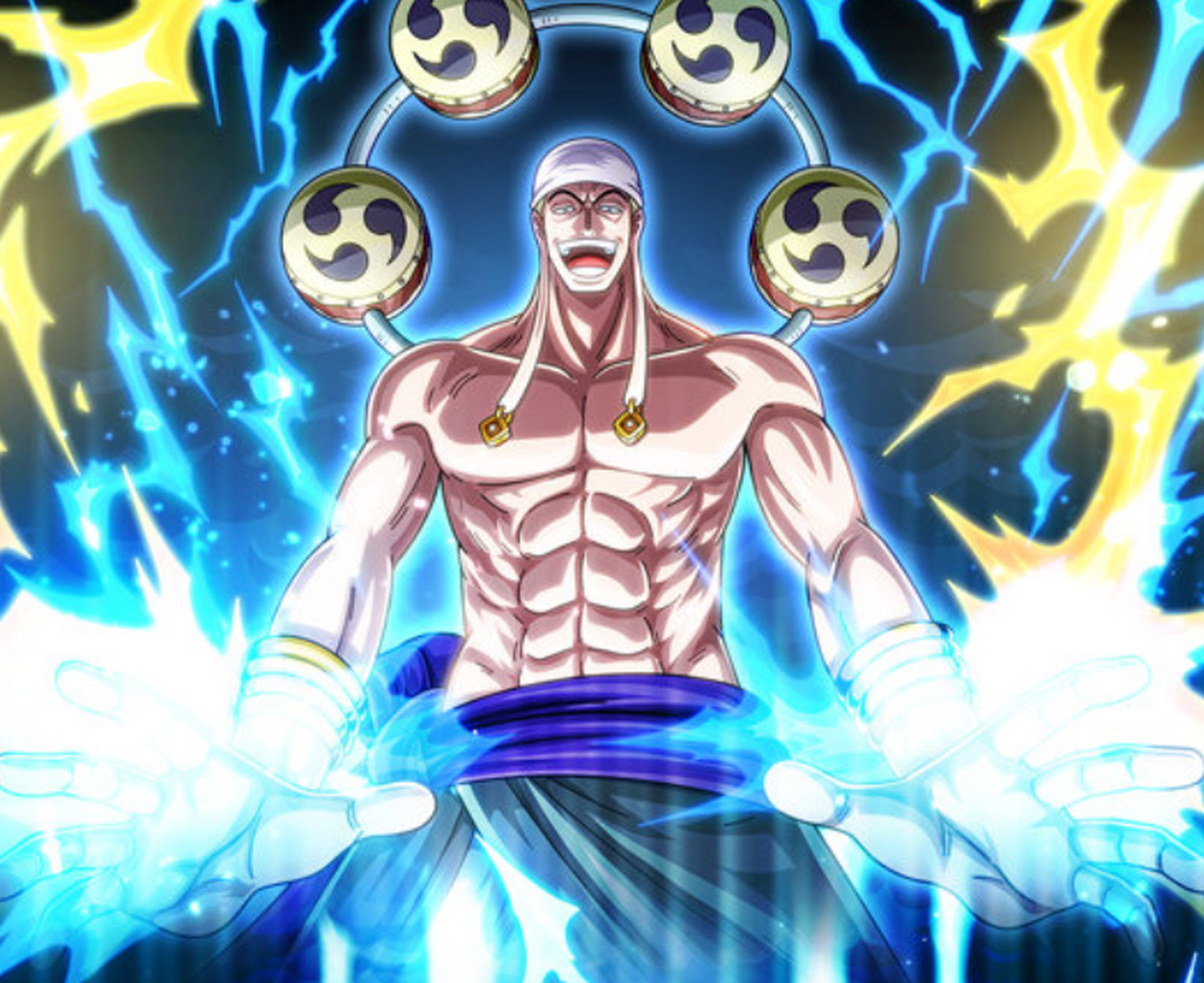 海贼王# 今天是轰雷果实能力者神艾尼路的生日,每年都想念月球上邓