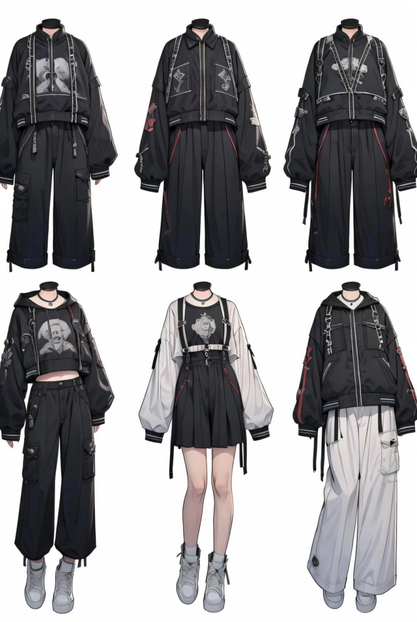 潮酷牛仔系列!服装设计图