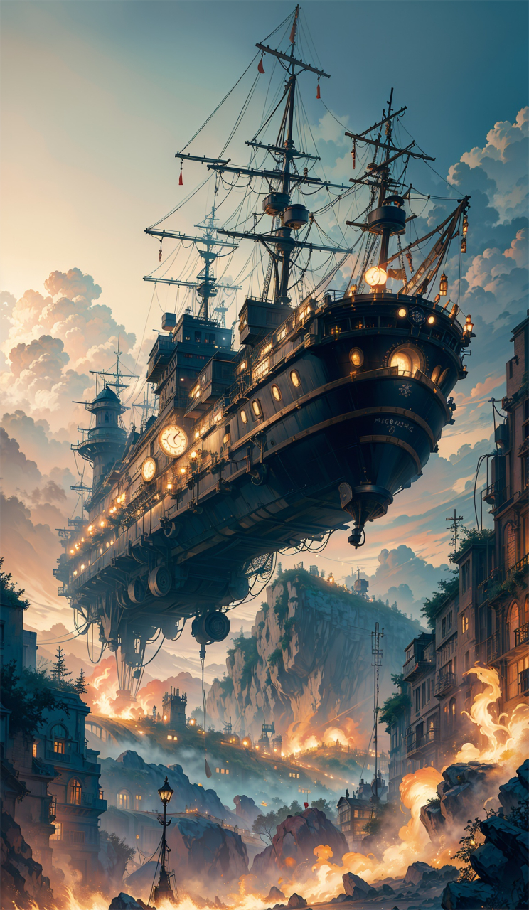 ai绘画,这是一艘来自未来的飞行船.#ai绘画# #未来# #艺术