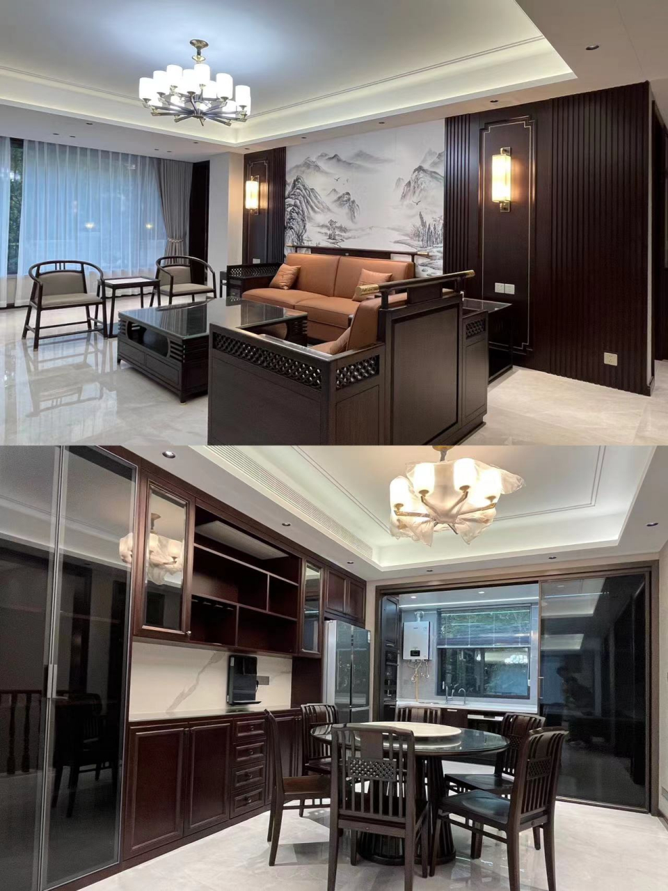 92地址:新乡辉县东王府 92建面:330㎡ 92风格:新中式 - 中式