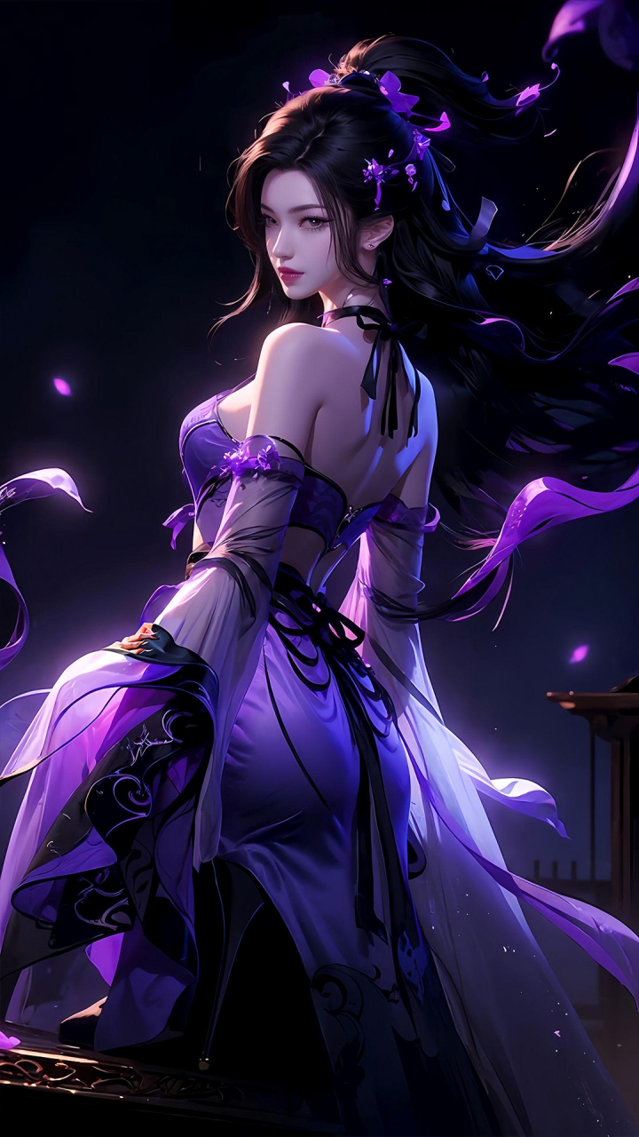 国漫壁纸|《秦时明月》国漫女神ai高清无水印手机壁纸:玄机科技动画