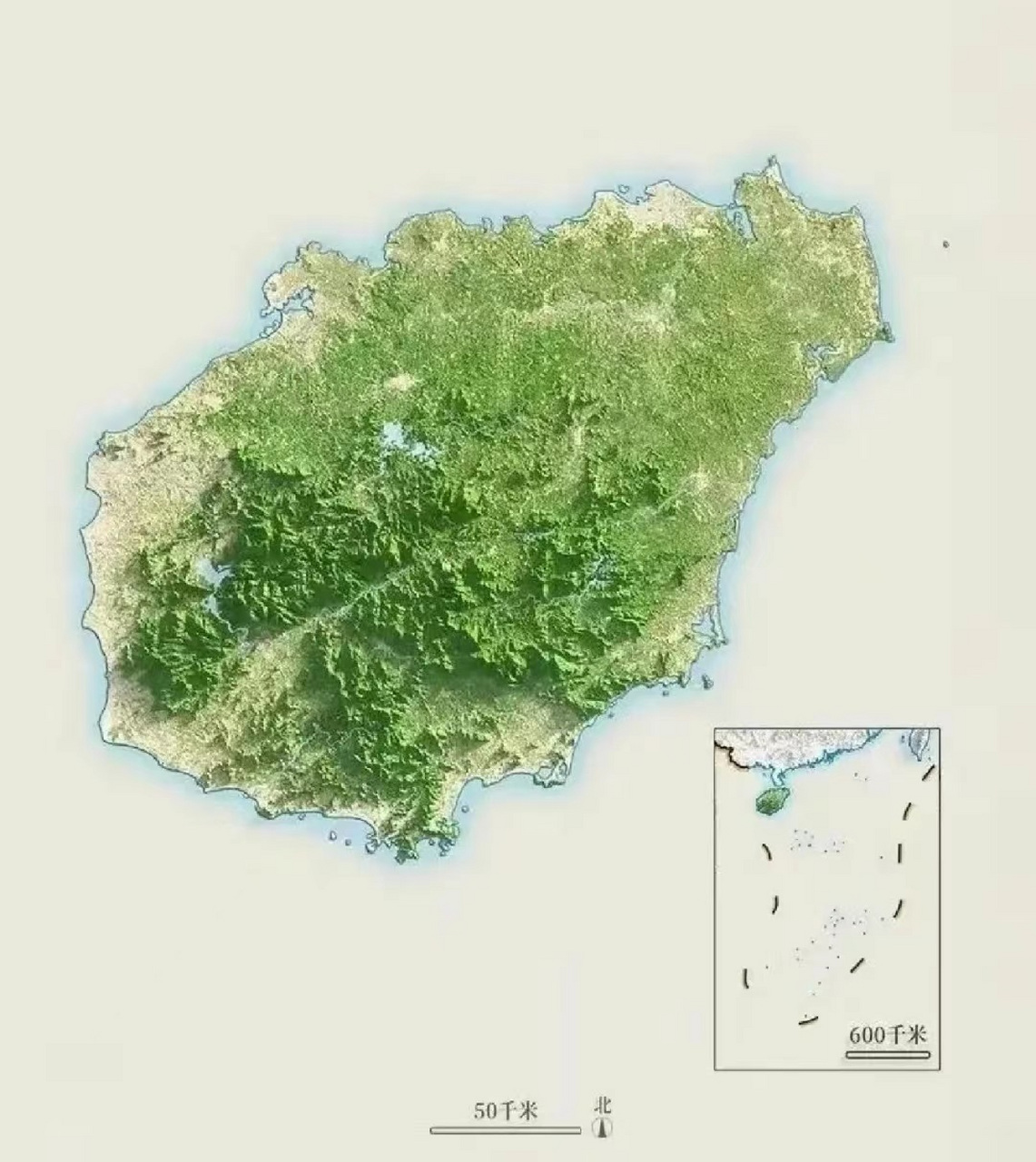 海南岛山脉地形图图片
