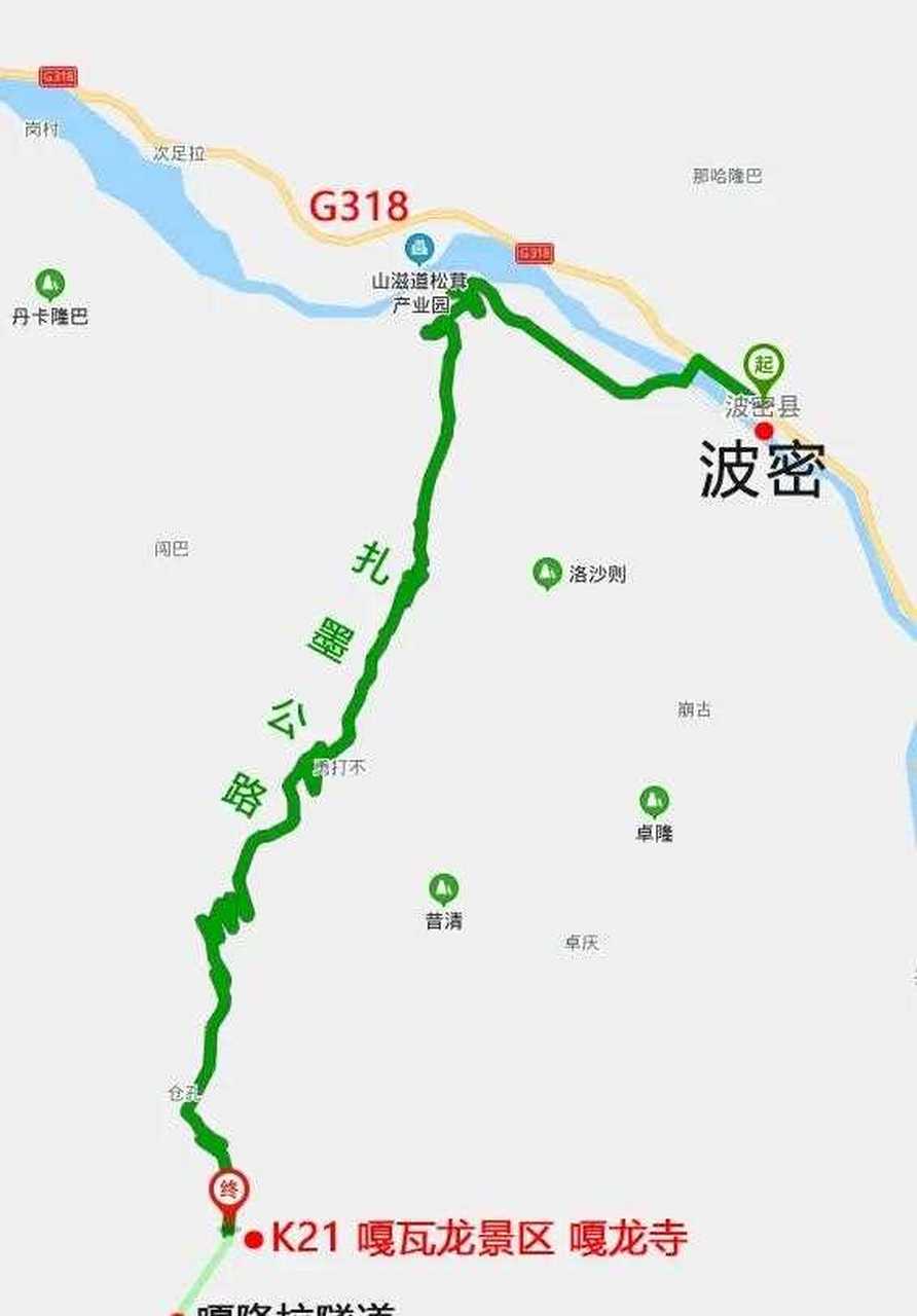 走g318自驾游西藏,到了波密,可以再左转往墨脱方向