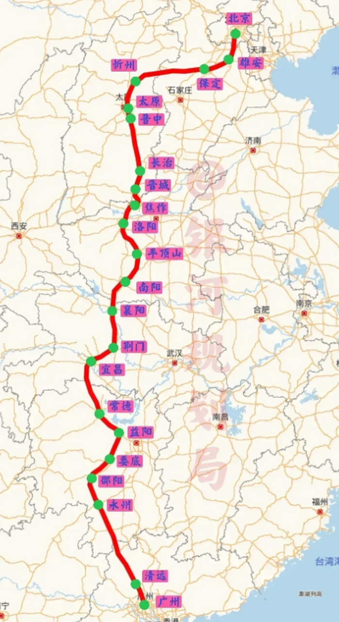 京广高速公路全线地图图片