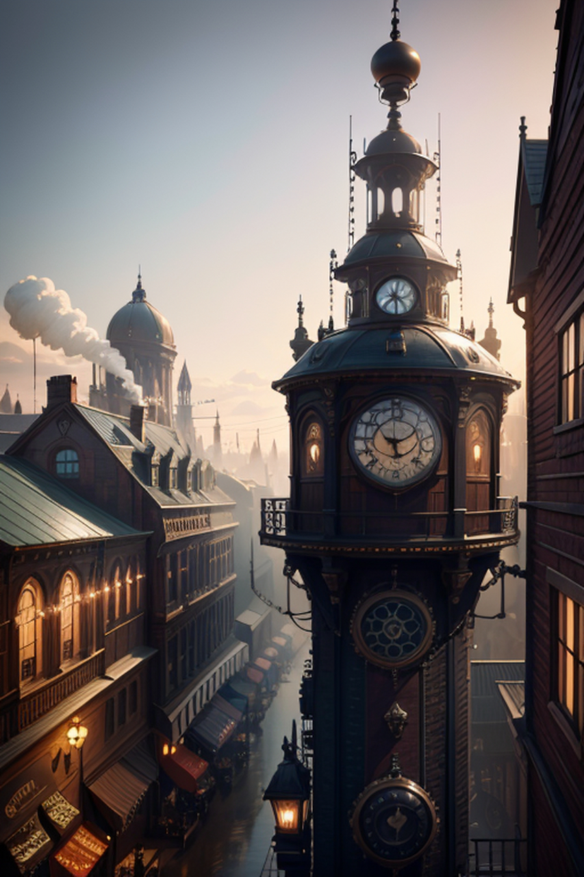 蒸汽城是一个充满机械与蒸汽的奇幻世界,具有独特的市容风貌.