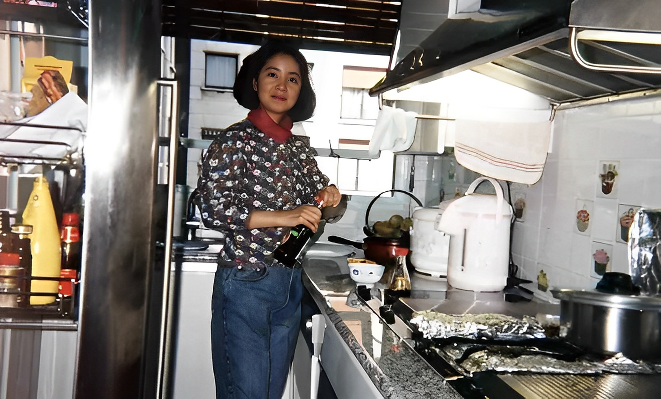 1991年邓丽君在法国家中的照片.