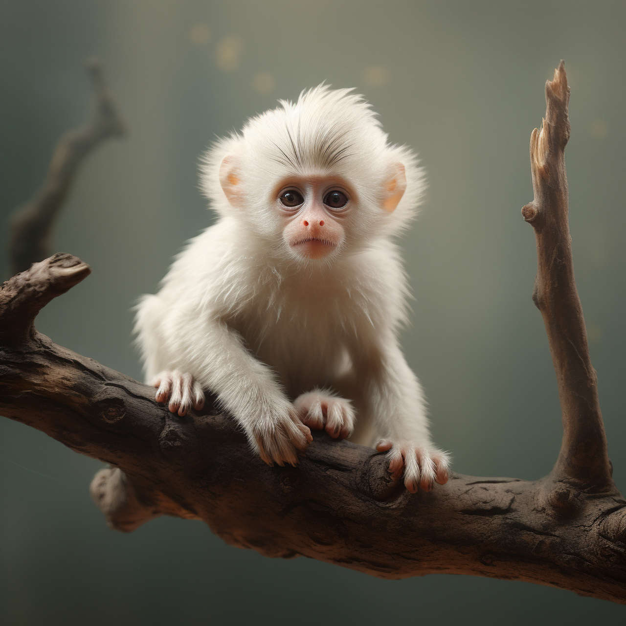 白猴:美丽而智慧的小精灵  白猴生活在亚洲的森林和山地地区,体长可达