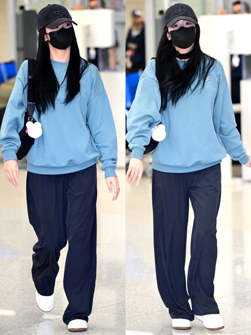 blackpink jisoo今日份机场街拍| 像只小兔子 blackpink jisoo今日份