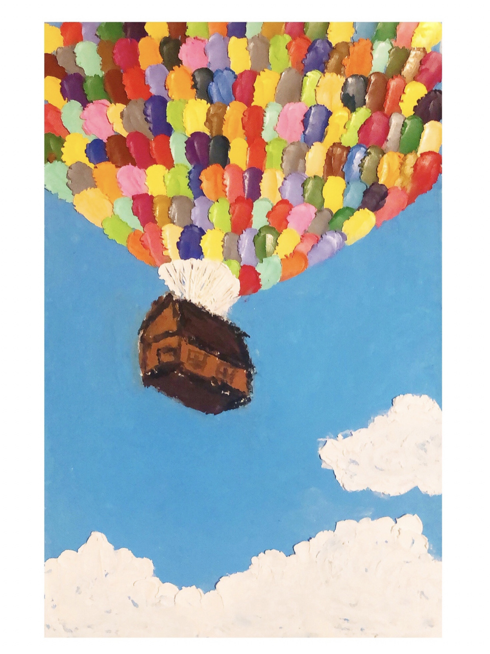 《飞屋环游记》.#油画棒绘画