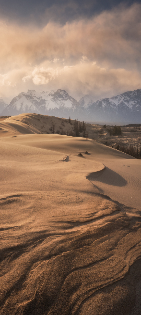 沙尘暴来了#蒙古国的沙漠面积非常广阔,沙漠化十分严重.