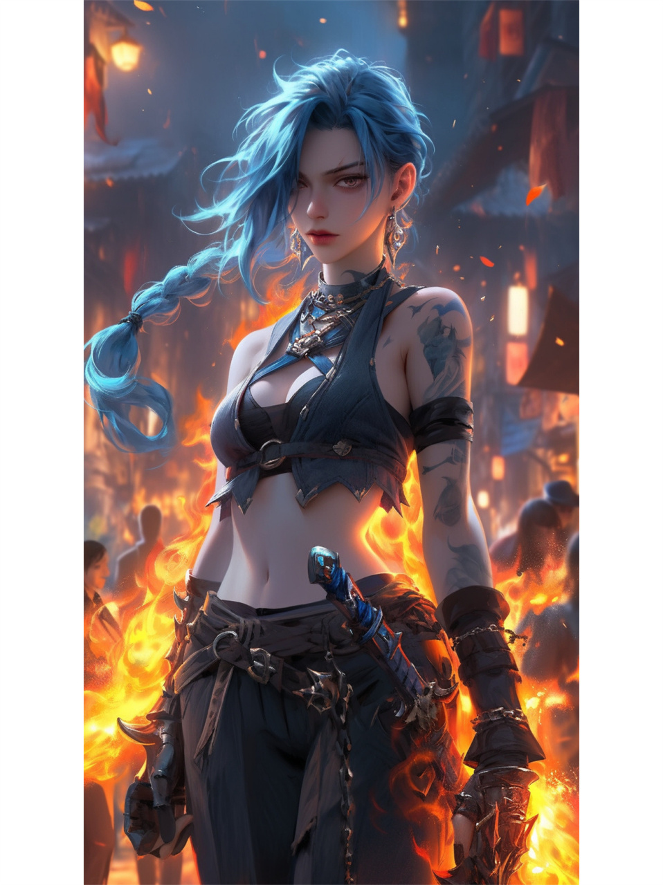 英雄联盟双城之战金克斯  爆爆,又名金克丝,与蔚之间存在着一对错综