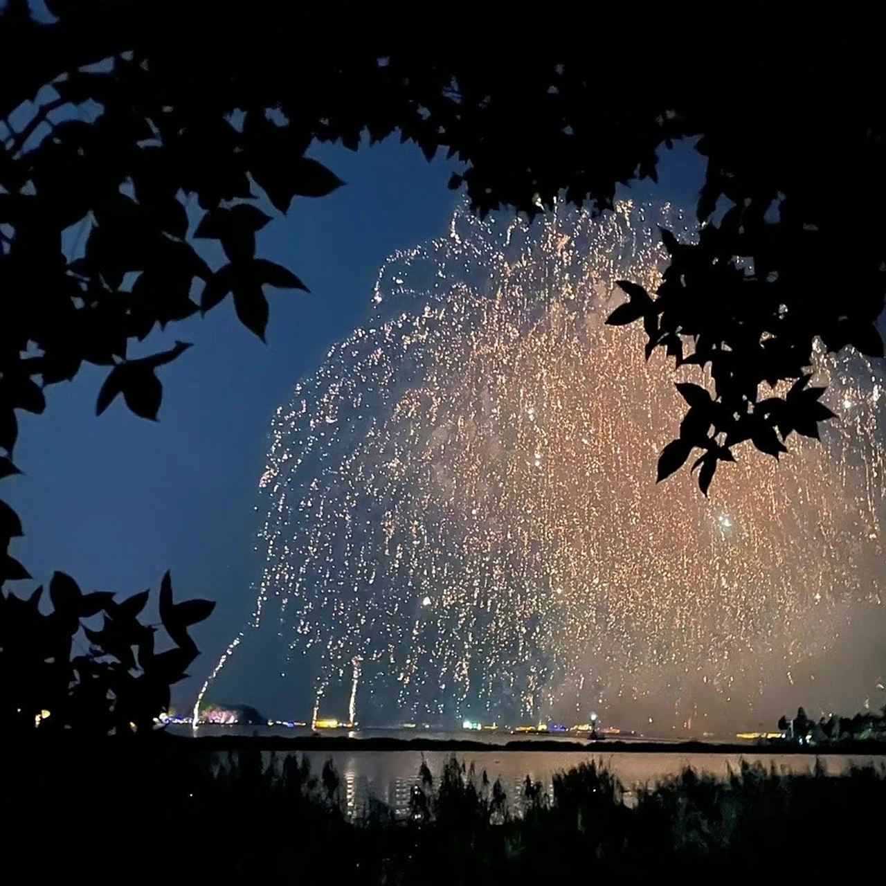 朋友圈烟花背景图