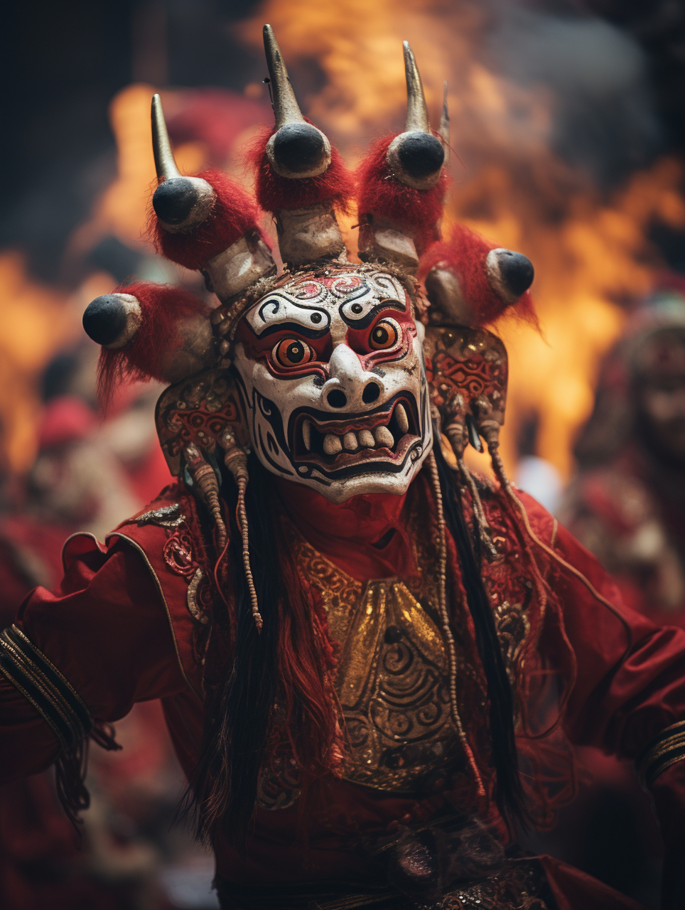 非物质文化遗产傩舞  傩舞是一种源于中国汉族的传统祭祀舞蹈,具有