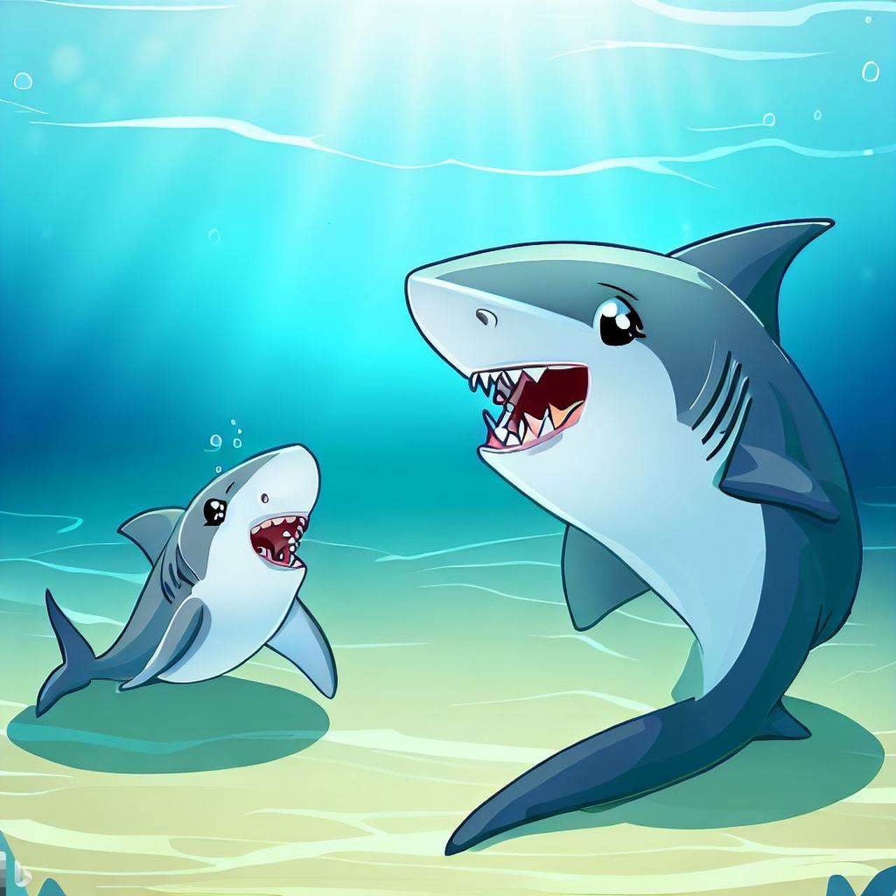 知识如此有趣# 鲨鱼的皮肤 有一天,一只小鲨鱼问它的妈妈:"妈妈