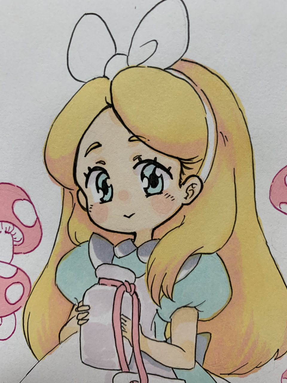 马克笔手绘-爱丽丝梦游仙境 临摹于ibu-chuan大师,马克笔touch color