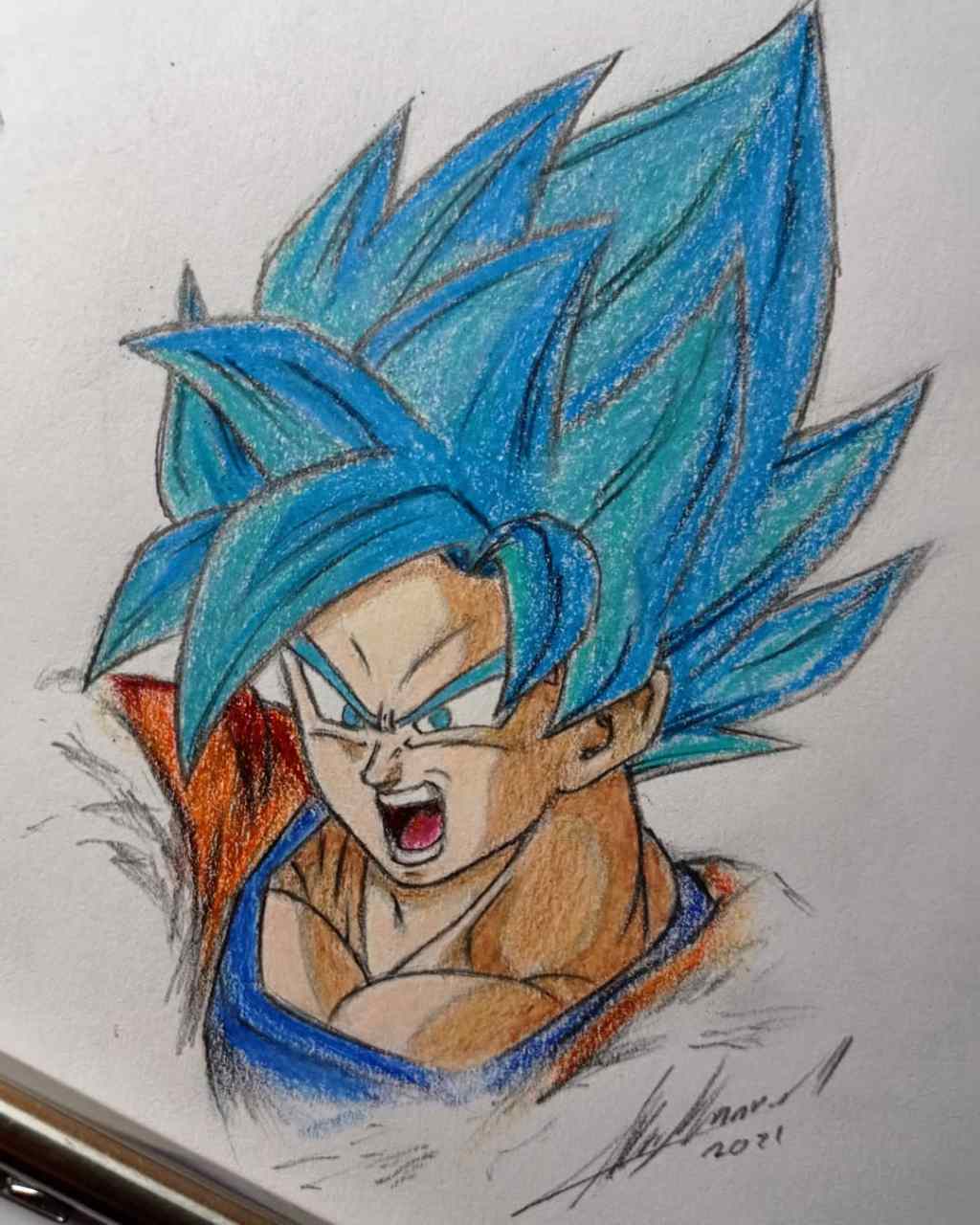 动漫# #二次元# #漫画# 龙珠素描风格插画系列:悟空的5种形态