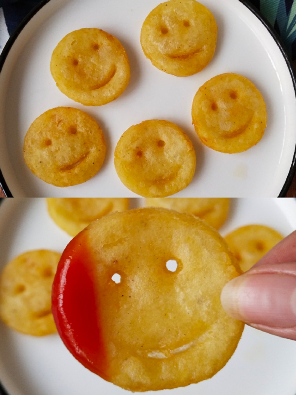 [比心][比心][比心][比心][比心] 好吃到舔手指的笑脸土豆饼?