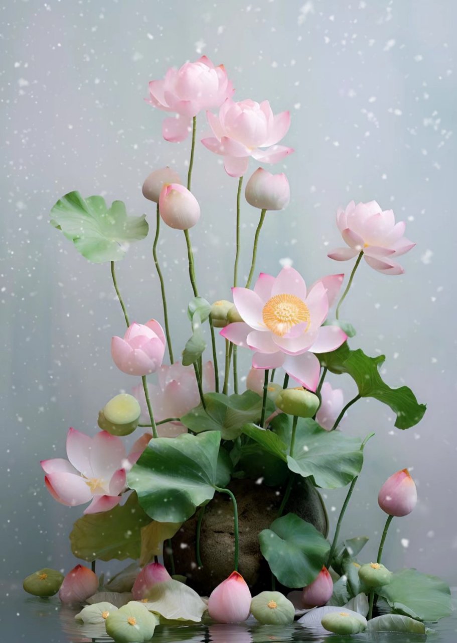 好运莲莲——莲花是中国传统文化中的象征之一,被誉为"花中君子",因为