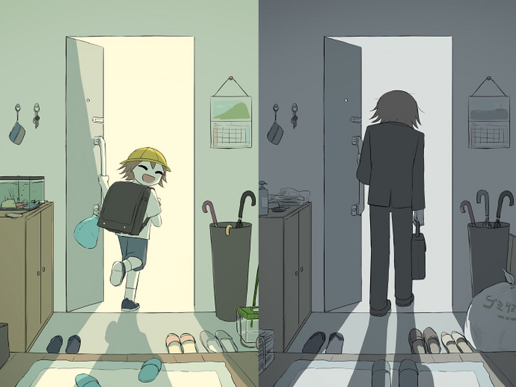 一个是过去,一个是"未来"(avogado6 67) #插画