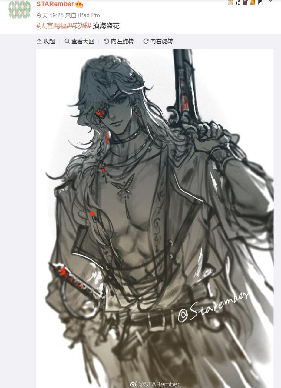 灰灰的海盗花,真的是帅到我了!  一如既往的惊艳画风,太可以了!