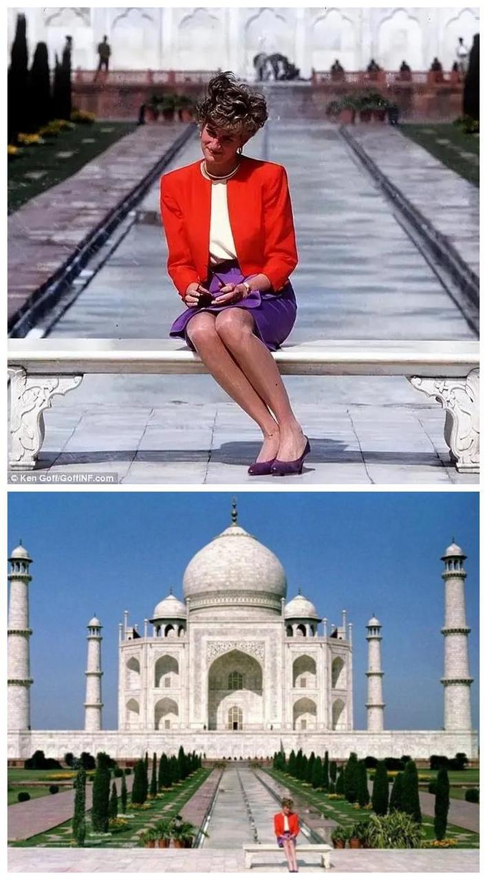 "孤独的王妃"与泰姬陵长椅,24年后威廉王子和凯特王妃的甜蜜留影,温馨