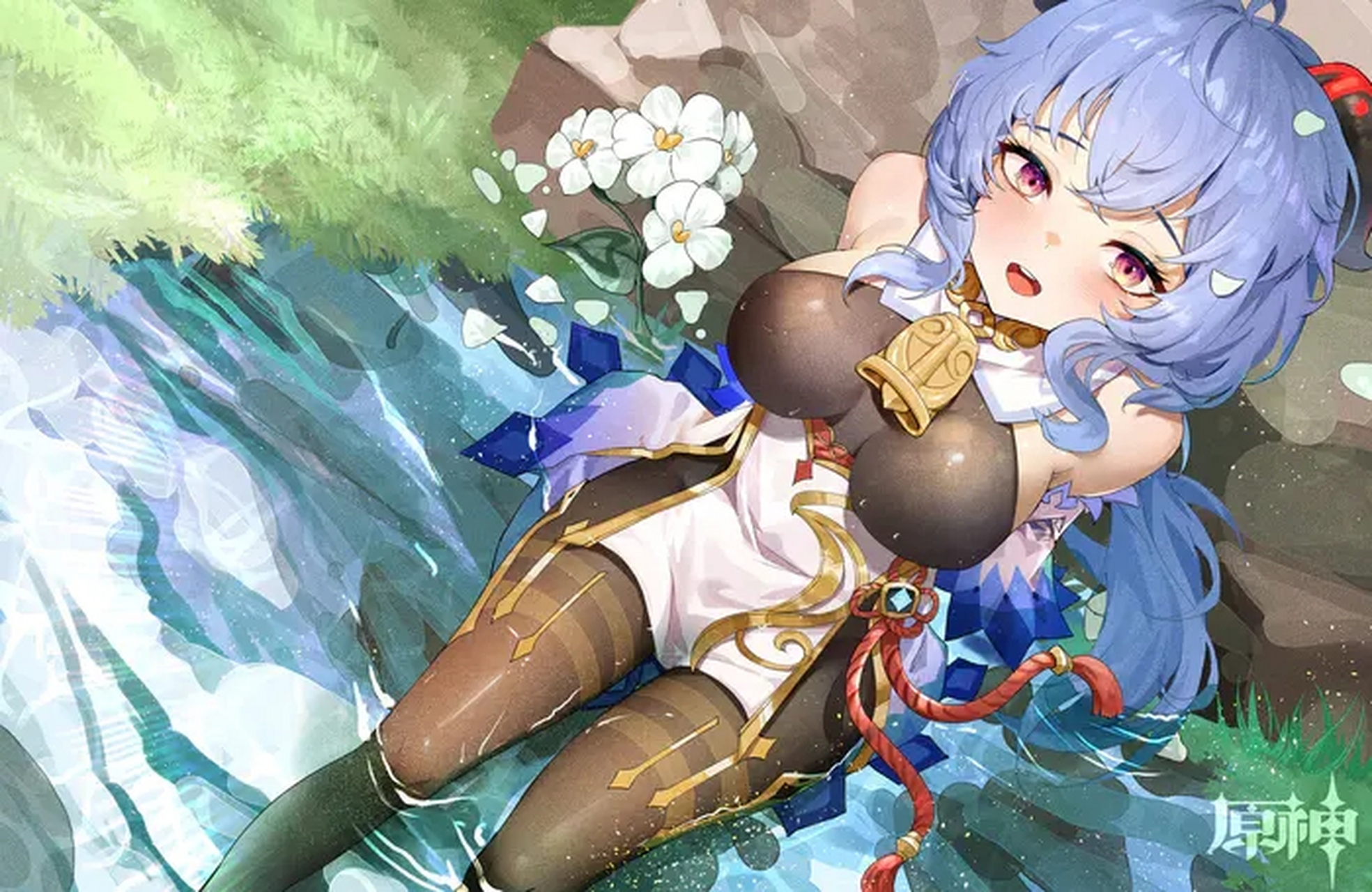 甘雨的脚泡在水里 画师:cenci