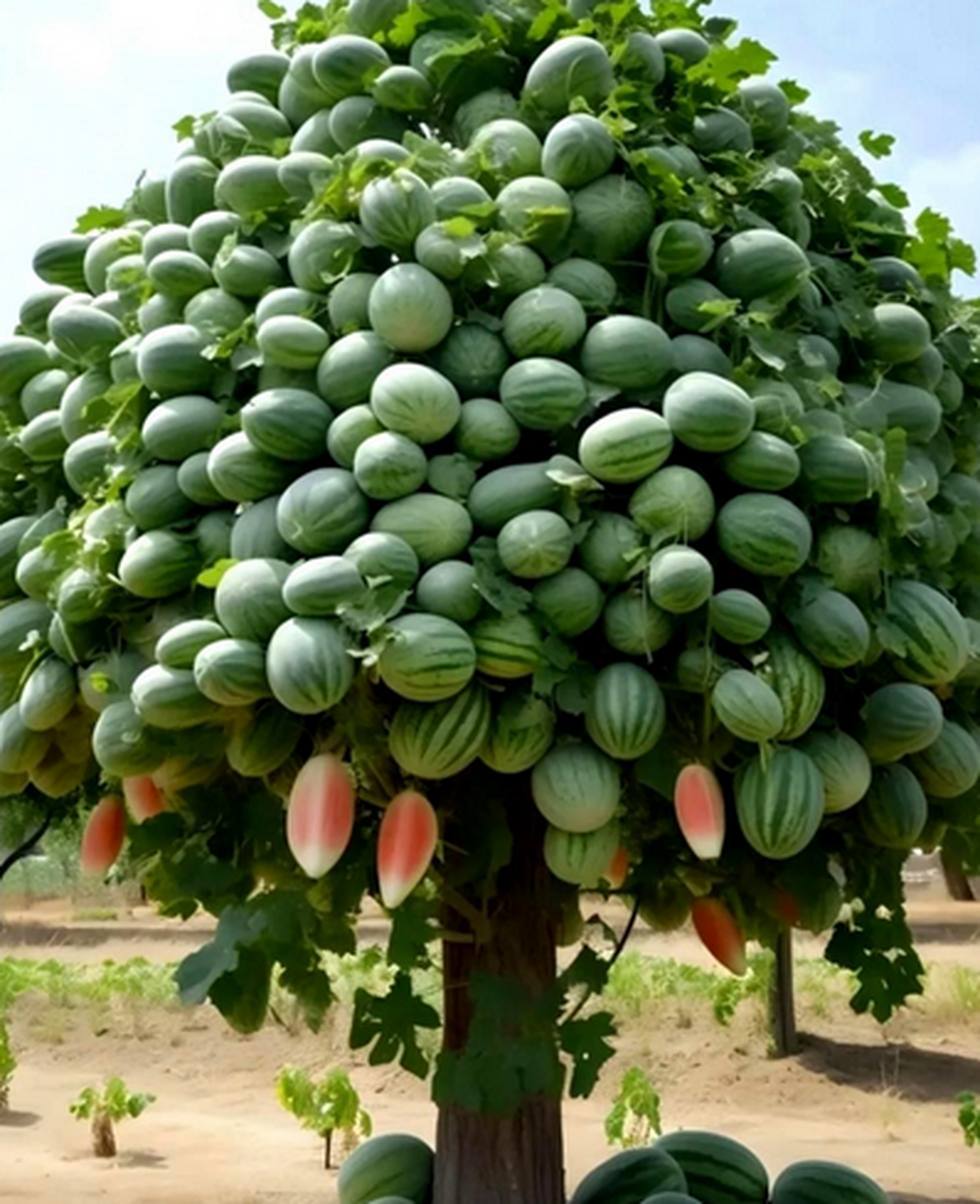 原来西瓜是从树上结的果子啊