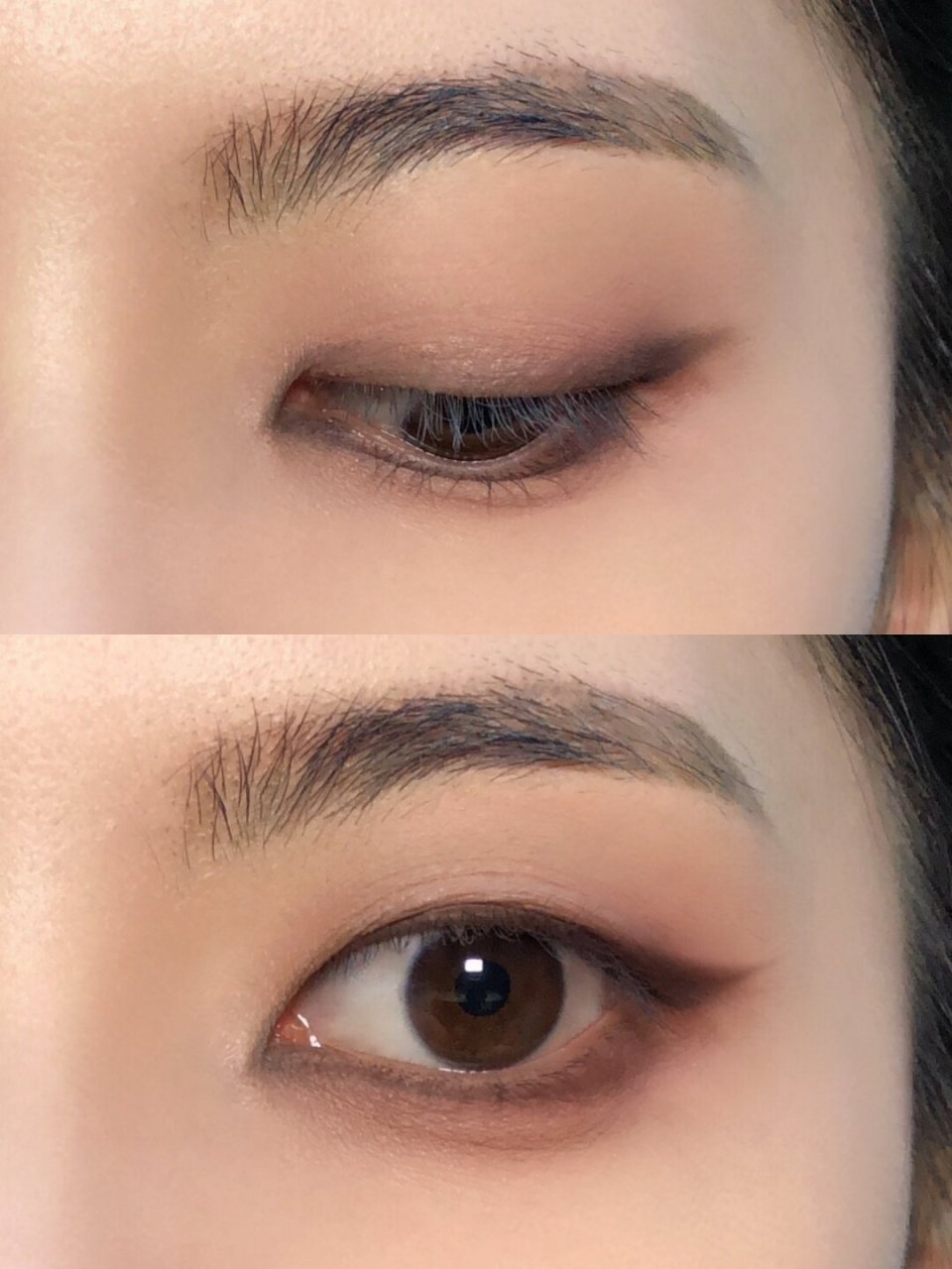 单眼皮有眼尾沟!快试试粉棕倒置眼妆这样画!