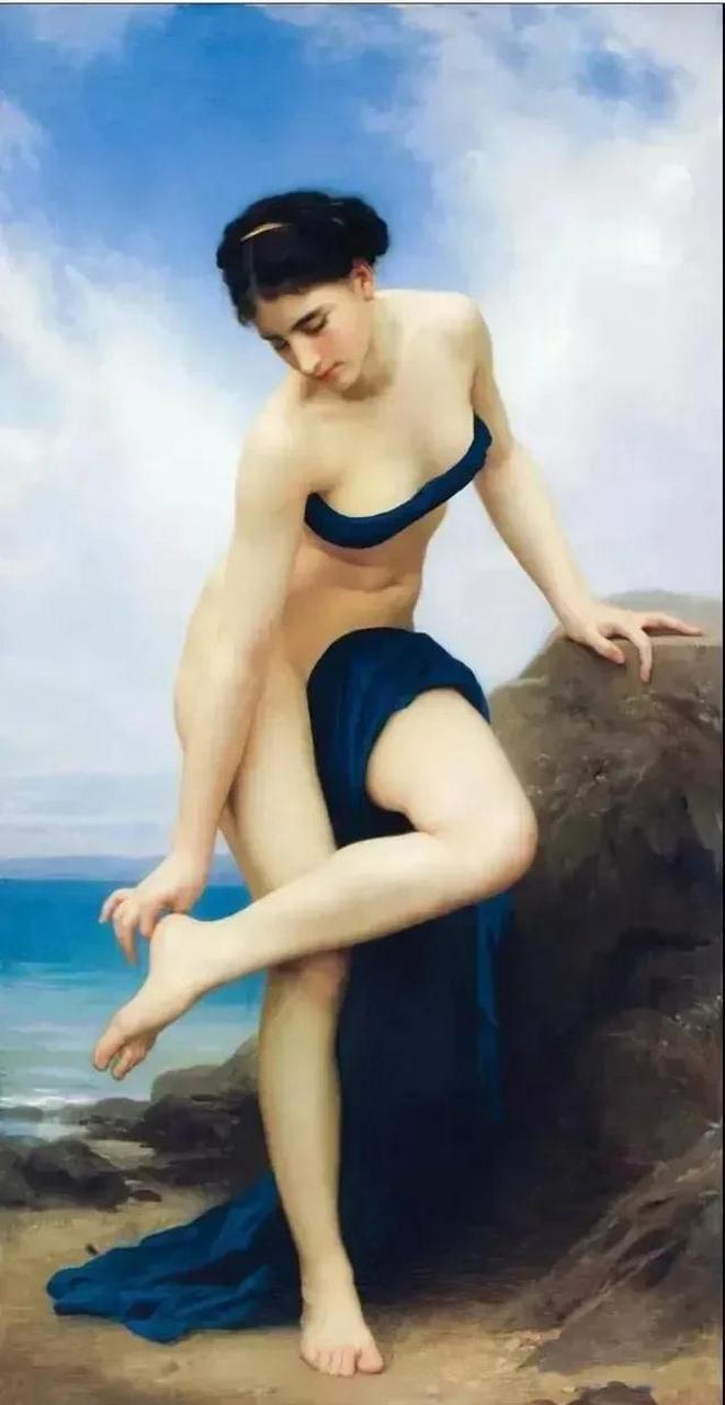 法国油画大师布格罗作品《沐浴后》