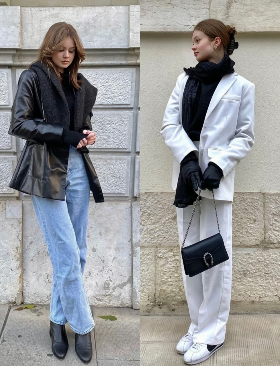 穿衣风格有点绯闻女孩那味儿～ 短裙 外套的搭配每套都很值得借鉴 真