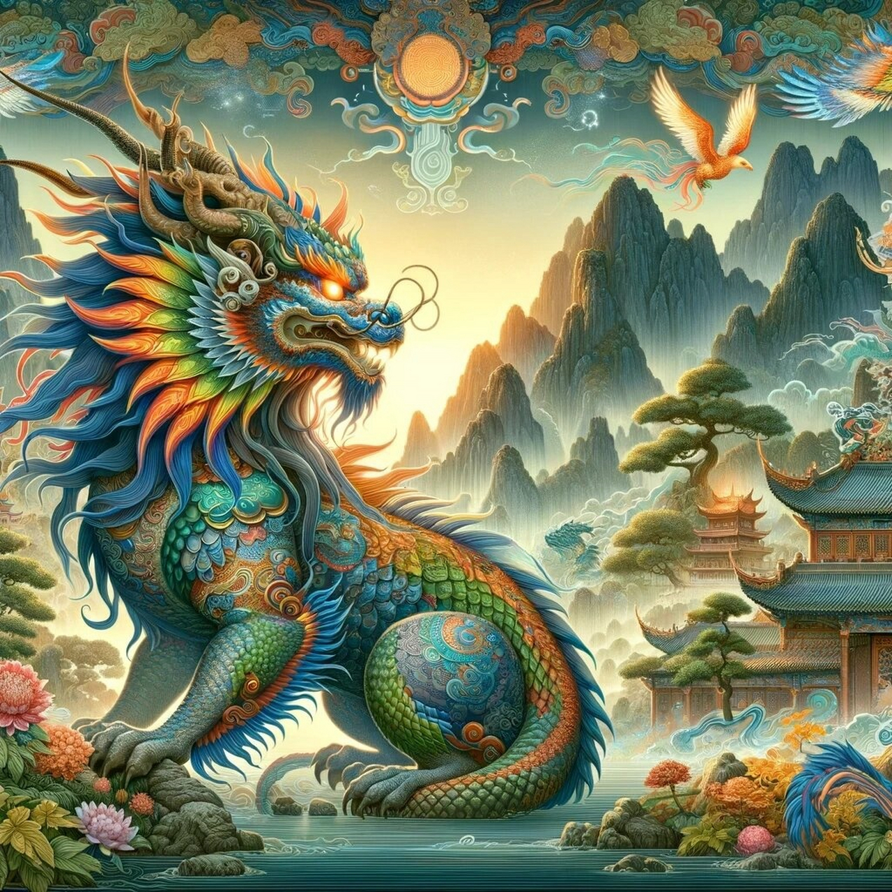 祥瑞吉祥的麒麟   麒麟,这一神秘生物,在中国传统文化中占有举足轻重