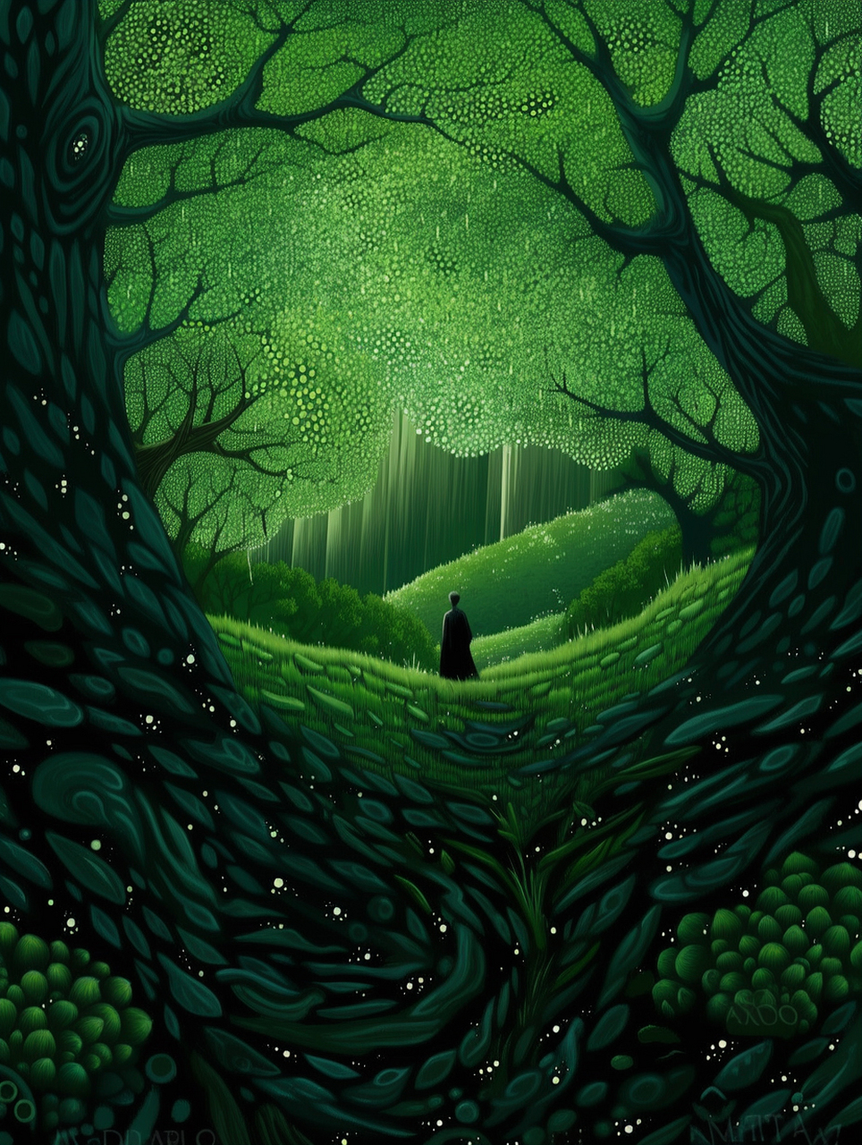 魔法森林的奇幻插画世界  今天的主题是魔法森林.